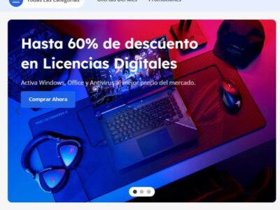 muestra de parte de diseño web compugames